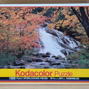 RoseArt Kodacolor Puzzle 1000 Piece Dusheney Falls 19 x 27 inch Vintage NEW